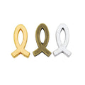 Ribbon Fish Outline Metal Charms in Bronze Gold and Silver Tones view 5