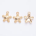Dotted Starfish Metal Charm in 4 Pictured Finishes view 5
