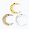 Crescent Moon To The Moon And Back Charm Metal Jewelry Making Component view 5
