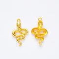 Sinuous Coiled Snake Charm Metal Pendant for Jewelry Making view 5