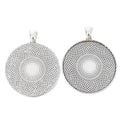 Round Cabochon Pendant Setting in Four Metallic Finishes view 5