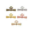 Graduate Scroll Metal Pendant Charms in 5 Distinct Finishes view 5