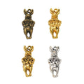 Flower Holding Rabbit Charm in 4 Metal Finishes for Jewelry Making view 5