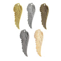 Single Angel Wing Metal Charm In 5 Finish Options for Jewelry Making view 5