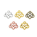 Infinity Knot Heart Metal Charm in 5 Finishes for Jewelry Making view 5