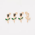 Enamel Rose Flower Metal Charms in Seven Bright Colors view 5