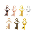Small Ornate Key Charm in Seven Metal Finishes for Jewelry view 5