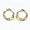Irregular Open Circle and Teardrop Metal Charms in Two Antique Finishes view 5