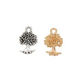 Round Tree Vintage Metal Charm Pendant for Jewelry Making view 5