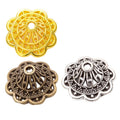 Filigree Flower Bead Cap In 3 Metal Finishes For Jewelry Making view 5