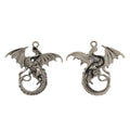 Coiled Flying Dragon Metal Charms in Five Finishes view 5