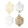 Cartoon Sheep Charm Pendants in Four Metallic Finishes view 5