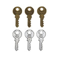 Number 925 Key Charm in 2 Metal Finishes for Jewelry Making view 5