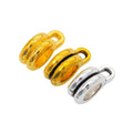 Double Ridge Bail Bead in 3 Metal Finishes for Jewelry Making view 5
