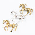 Walking Horse Charm Detailed Metal Pendant in Three Finishes view 5