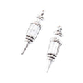 Syringe Shaped Metal Charms in Antique Bronze and Silver view 5
