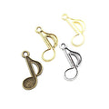 Single Music Note Metal Charm in 4 Finishes for Jewelry Making view 5