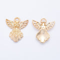Embossed Angel Metal Charms in Nine Finish Options view 5