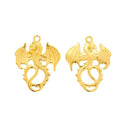 Curled Dragon Metal Charms in Six Finishes for Jewelry Making view 5