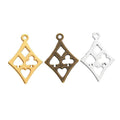 Playing Card Suit Diamond Charms in Three Finishes view 5