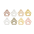 Open Paw Print Metal Pendant Charms in 8 Distinct Finishes view 5