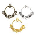 Filigree Round Seven Loop Metal Connector Charms Jewelry Findings view 5