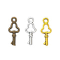 Small Openwork Key Metal Charm Pendant in 3 Finishes for DIY Jewelry view 5