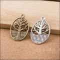 Vintage Tree Of Life Pendant in 2 Finishes for DIY Jewelry Making view 5