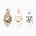 Spiral Eye Teardrop Charm Metal Jewelry Making Pieces view 5
