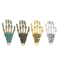 Skeleton Hand Metal Charms in Four Antique Finishes view 5