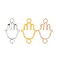 Outline Hamsa Metal Connector in 3 Finishes for DIY Jewelry view 5