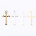 Simple Cross Charm in Multiple Metal Finishes for Jewelry Making view 5