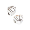 Scallop Shell Large Hole Metal Beads In Five Finishes view 5