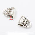 Skull And Object Large Hole Silver Tone Metal Beads view 5