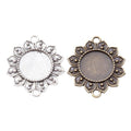 Floral Cabochon Setting Metal Jewelry Component 2 Finish Options Craft Supply view 5