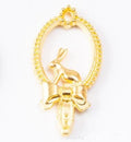 Rabbit In Oval Frame Charm Metal Jewelry Making Component view 5