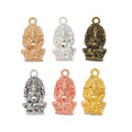 Seated Ganesha Metal Charm in Six Reflective Finishes view 5