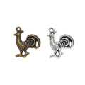 Rooster Charm Alloy Jewelry Making Component in 2 Finish Options view 5