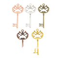 Ornate Key Charm in 5 Finishes Metal Component for Jewelry Making view 5