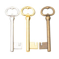 Loop Top Skeleton Key Charm in 3 Metal Finishes for Jewelry Making view 5