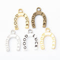 Good Luck Horseshoe Charm In 5 Metal Finishes For Jewelry Making view 5