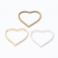 Vintage Plain Open Heart Link in 3 Finishes for DIY Jewelry Making view 5