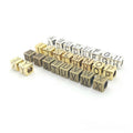 Square Alphabet Large Hole Metal Beads in Three Finishes view 5