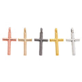 Slim Cross-Shaped Metal Charm Pendants in 6 Finishes view 5