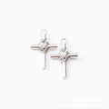 4-Finish Wrapped Wire Cross Pair Metal Jewelry Components for Crafts view 5