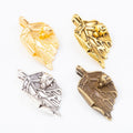 Textured Leaf Metal Charms in Six Vintage Finishes view 5