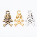 Skull and Crossbones Metal Charms in Three Finishes view 5