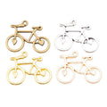 Bicycle Outline Charm Pendants in Four Metallic Finishes view 5