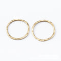 Hammered Round Open Rings in Four Metallic Finishes view 5