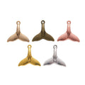 Small Whale Tail Charm In Assorted Metal Finishes For Jewelry Crafts view 5